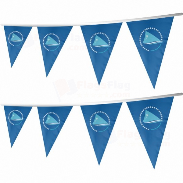 Pacific Community Stringed Triangle Flag