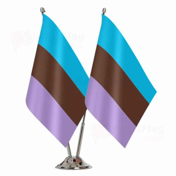 Rainbow Androsexual Binary Table Flag