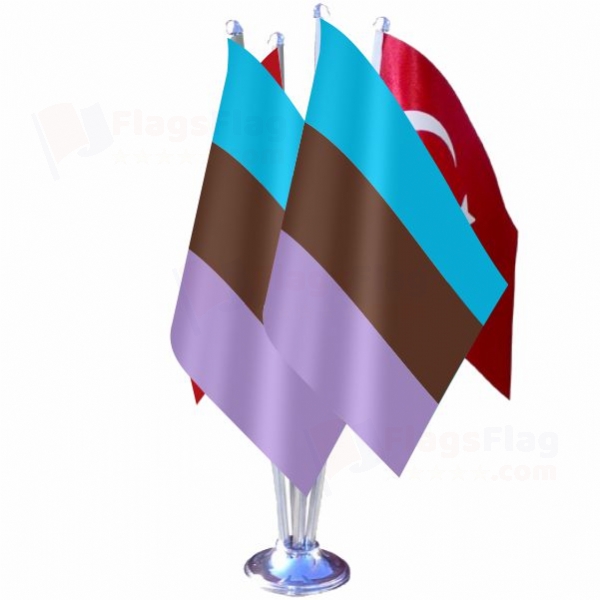 Rainbow Androsexual Quadruple Table Flag