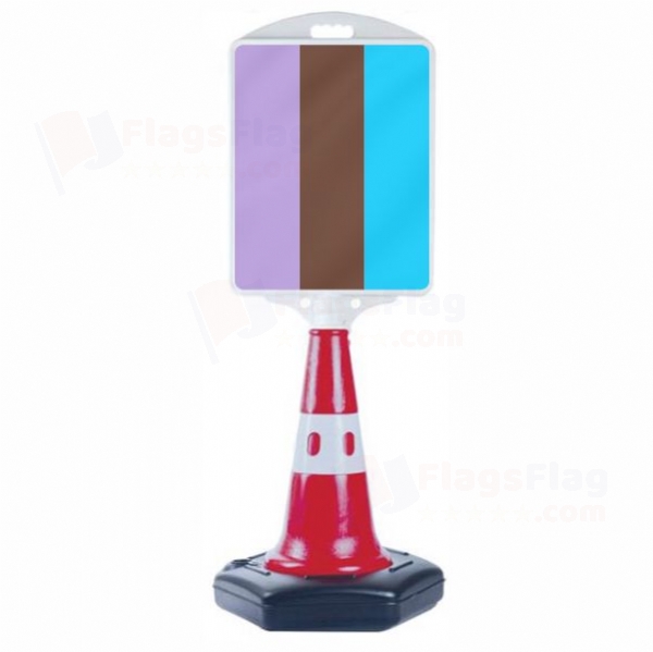 Rainbow Androsexual Small Size Road Bollard