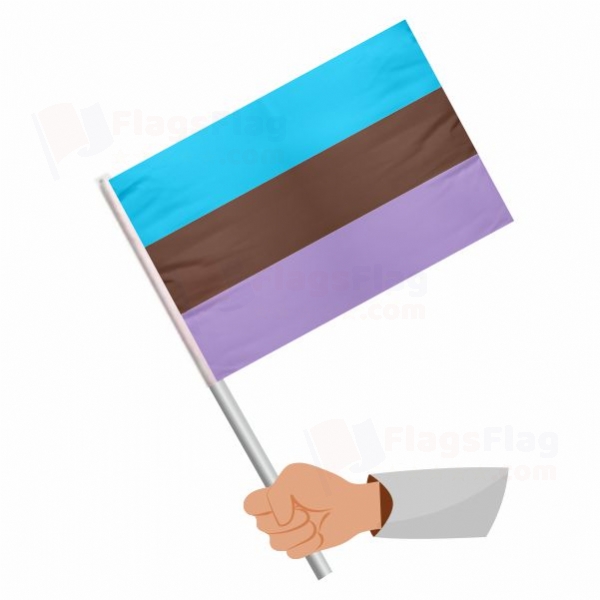 Rainbow Androsexual Stick Flag