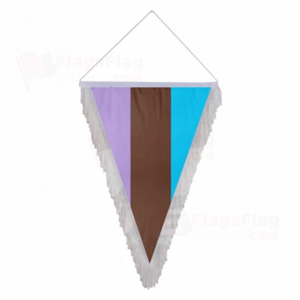 Rainbow Androsexual Triangle Fringed Streamers