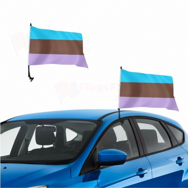 Rainbow Androsexual Vehicle Convoy Flag