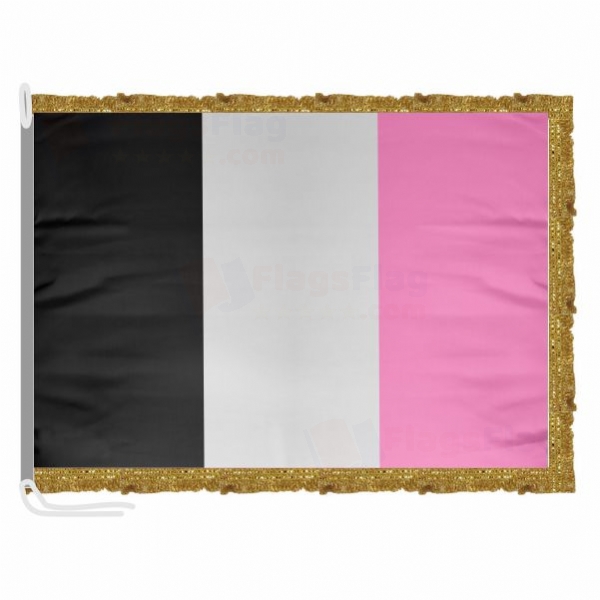 Rainbow Femaric Satin Office Flag