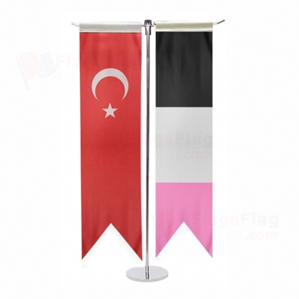 Rainbow Femaric T Table Flag