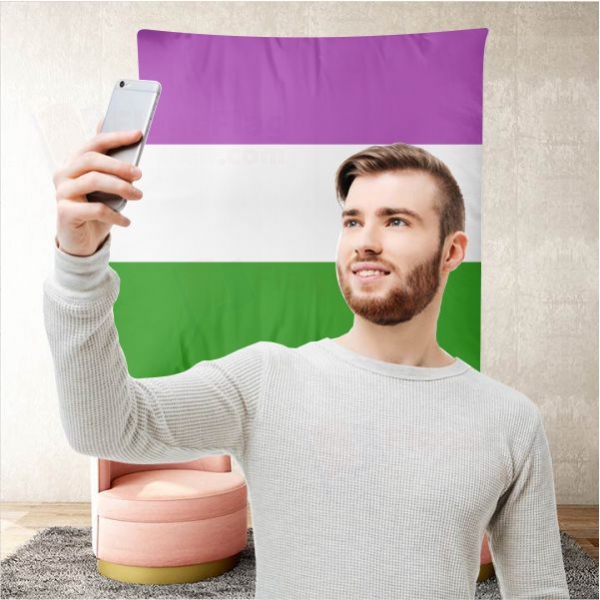 Rainbow Genderqueer Background Selfie Shooting Landscapes