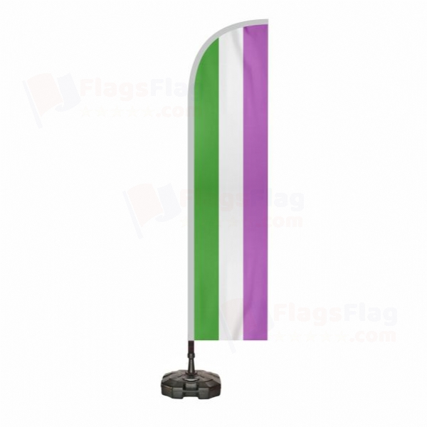 Rainbow Genderqueer Beach Flags Rainbow Genderqueer Sailing Flags