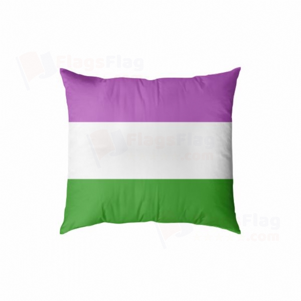 Rainbow Genderqueer Digital Printed Pillow Cover