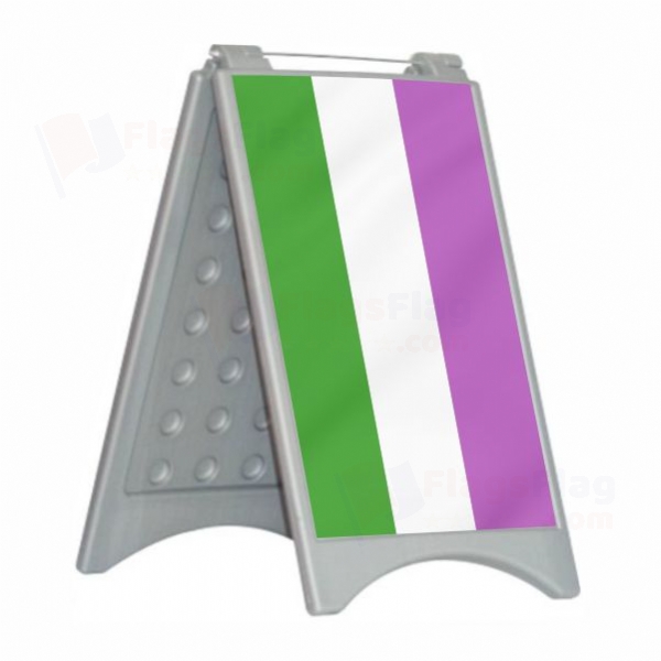 Rainbow Genderqueer Open Rainbow Genderqueer Close Plastic Pontoon