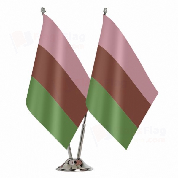 Rainbow Gynesexual Binary Table Flag