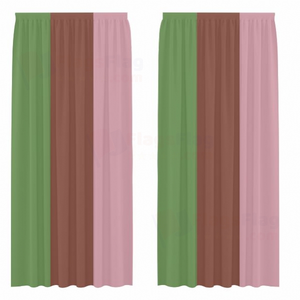 Rainbow Gynesexual Digital Printed Curtains