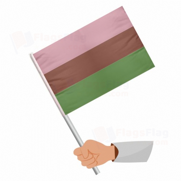 Rainbow Gynesexual Stick Flag