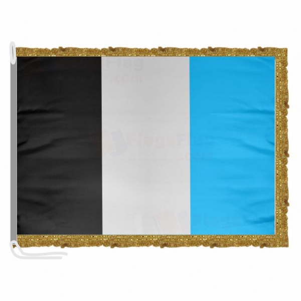 Rainbow Mascic Satin Office Flag