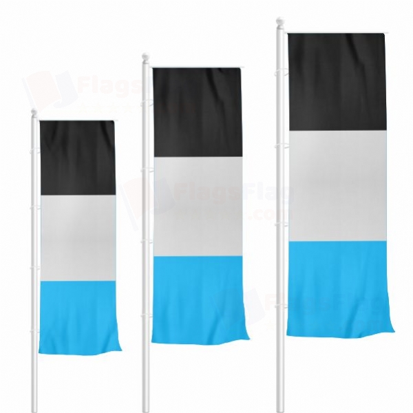 Rainbow Mascic Vertically Raised Flags