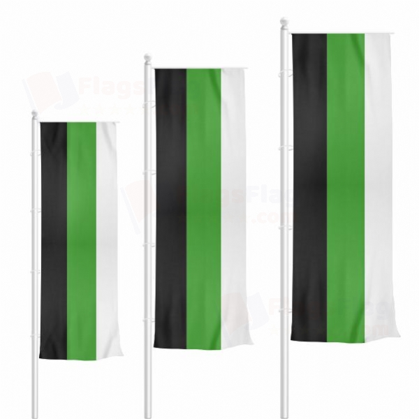 Rainbow Neutrois Vertically Raised Flags