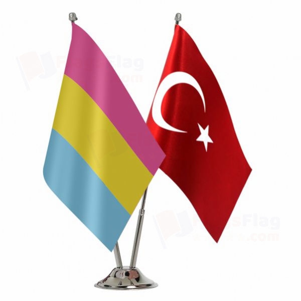 Rainbow Pansexual 2 Table Flags