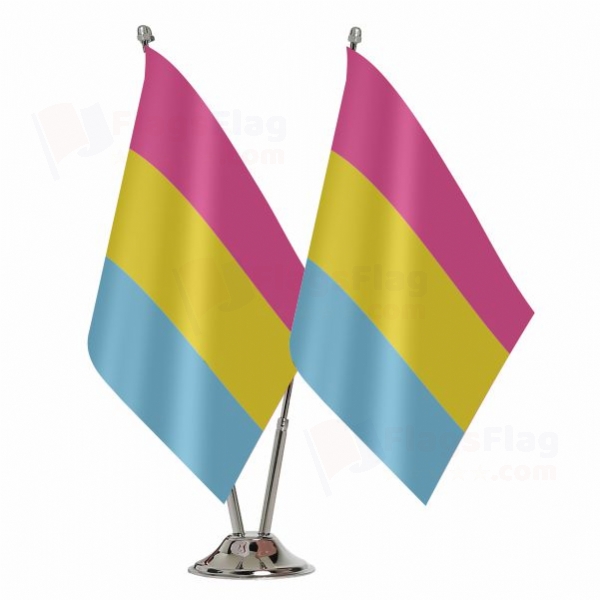 Rainbow Pansexual Binary Table Flag