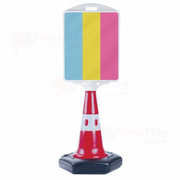 Rainbow Pansexual Small Size Road Bollard