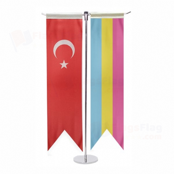 Rainbow Pansexual T Table Flag