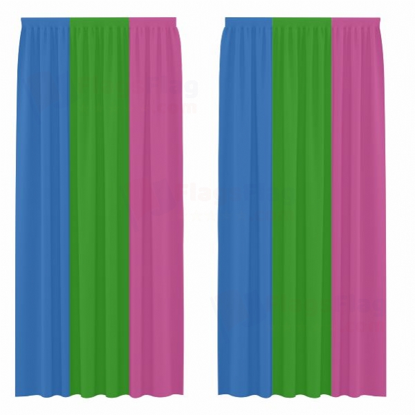 Rainbow Polysexuality Digital Printed Curtains