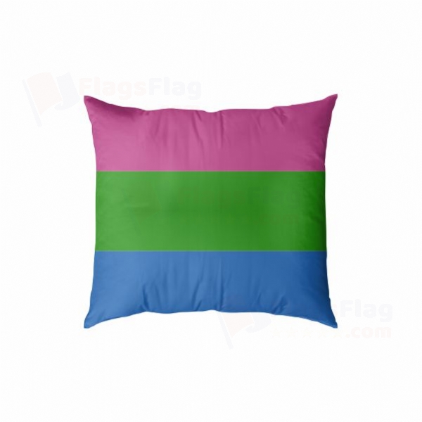 Rainbow Polysexuality Digital Printed Pillow Cover