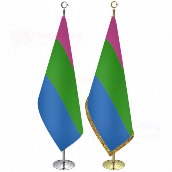 Rainbow Polysexuality Office Flag Rainbow Polysexuality Office Flags