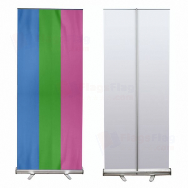 Rainbow Polysexuality Roll Up Banner