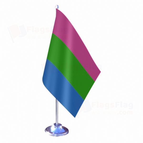 Rainbow Polysexuality Single Table Flag