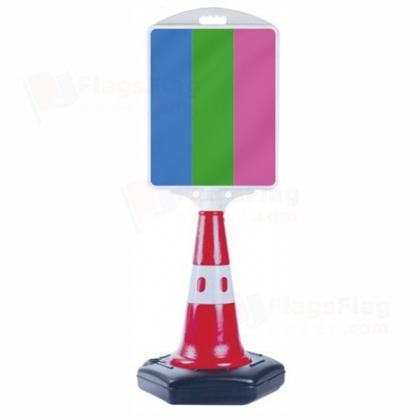 Rainbow Polysexuality Small Size Road Bollard