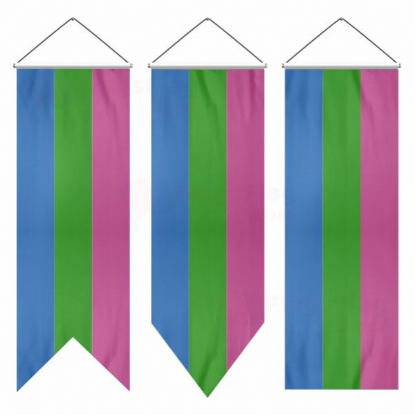 Rainbow Polysexuality Swallowtail Flags