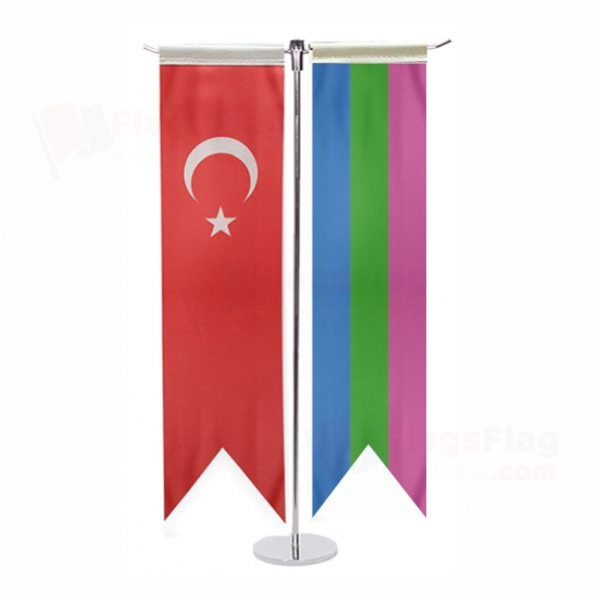 Rainbow Polysexuality T Table Flag