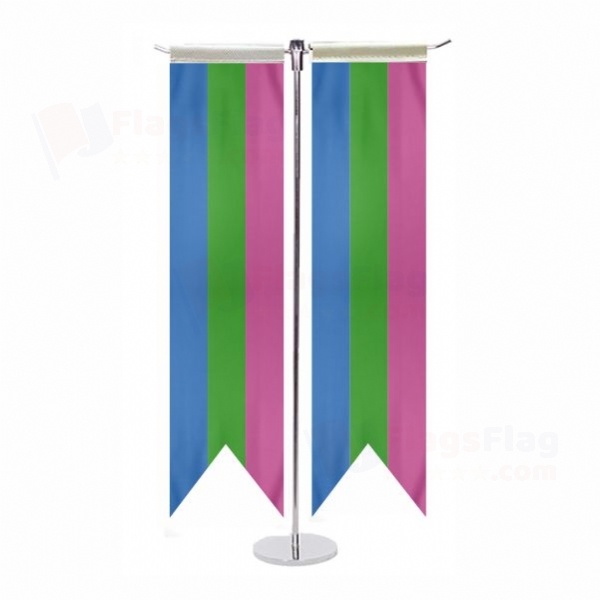 Rainbow Polysexuality T Table Flags