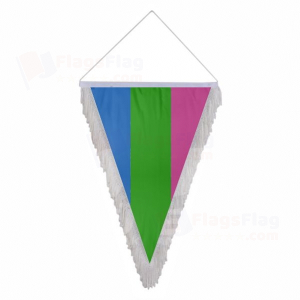 Rainbow Polysexuality Triangle Fringed Streamers