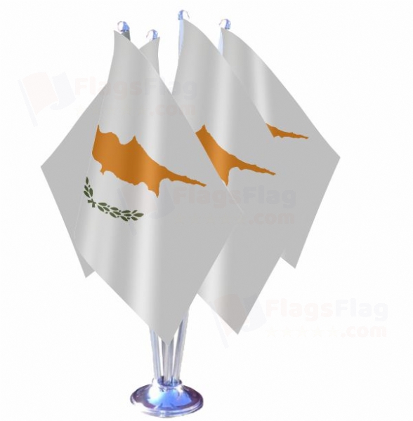 Republic of Cyprus Quadruple Table Flag