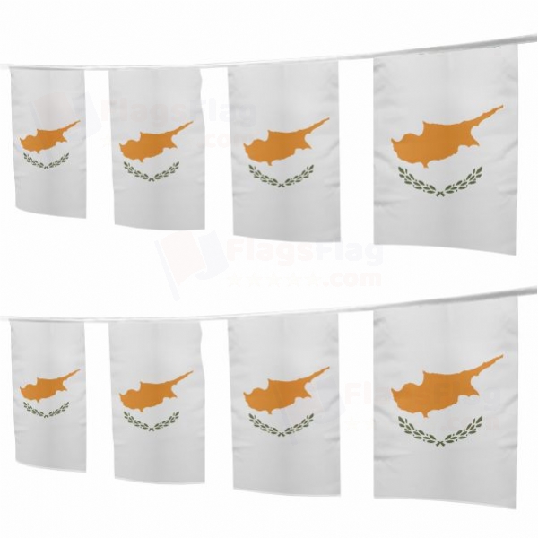 Republic of Cyprus Square String Flags