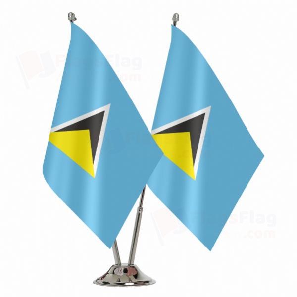 Saint Lucia Binary Table Flag