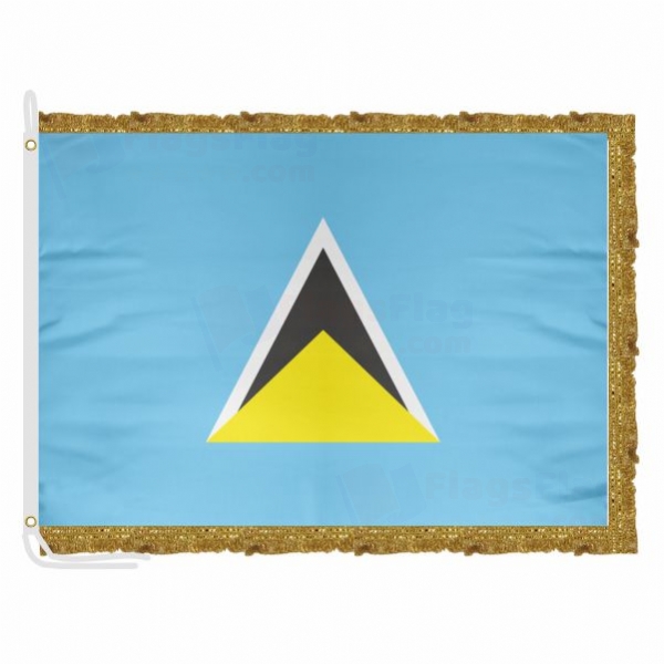 Saint Lucia Satin Office Flag