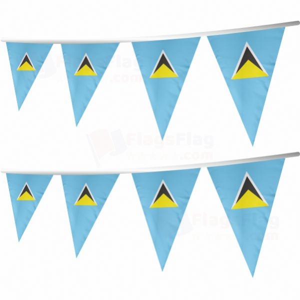 Saint Lucia Stringed Triangle Flag