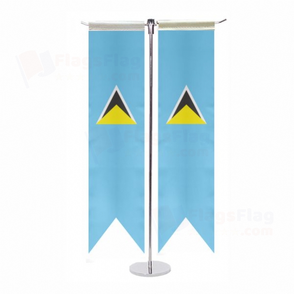 Saint Lucia T Table Flag