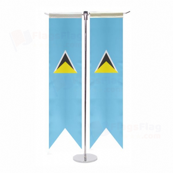 Saint Lucia T Table Flags