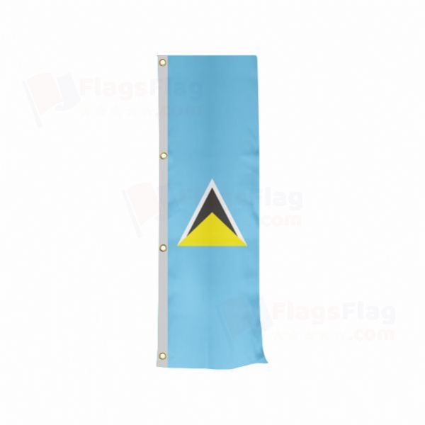 Saint Lucia Vertically Raised Flags