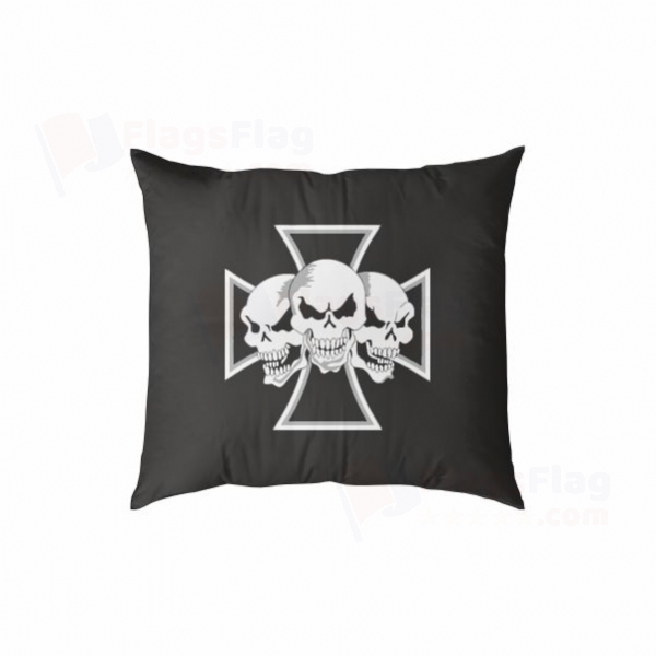 Skull ron Cross Digital Printed Pillow Cover