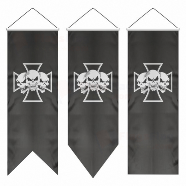 Skull ron Cross Swallowtail Flags