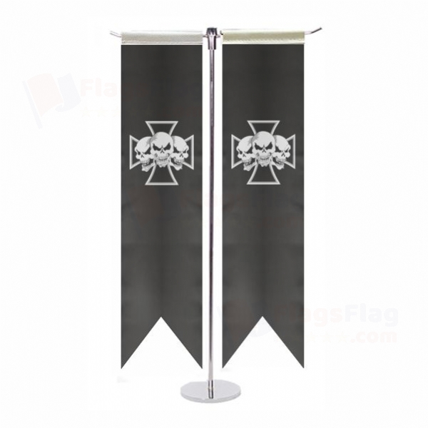 Skull ron Cross T Table Flags