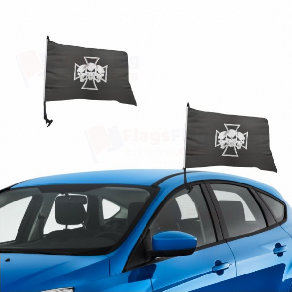 Skull ron Cross Vehicle Convoy Flag