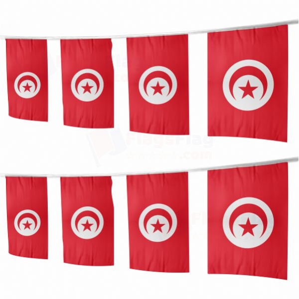 Tunisian Square String Flags