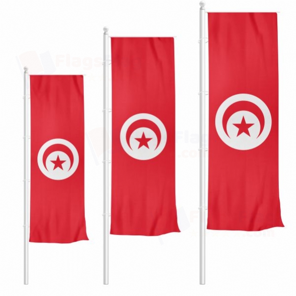 Tunisian Vertically Raised Flags