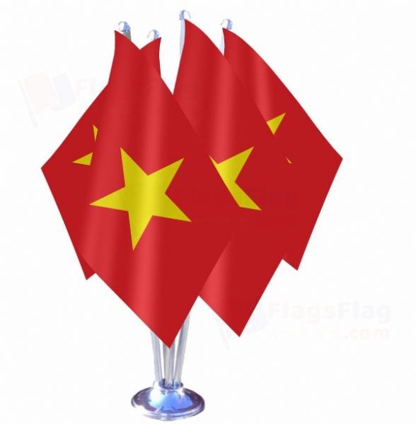 Vietnam Quadruple Table Flag