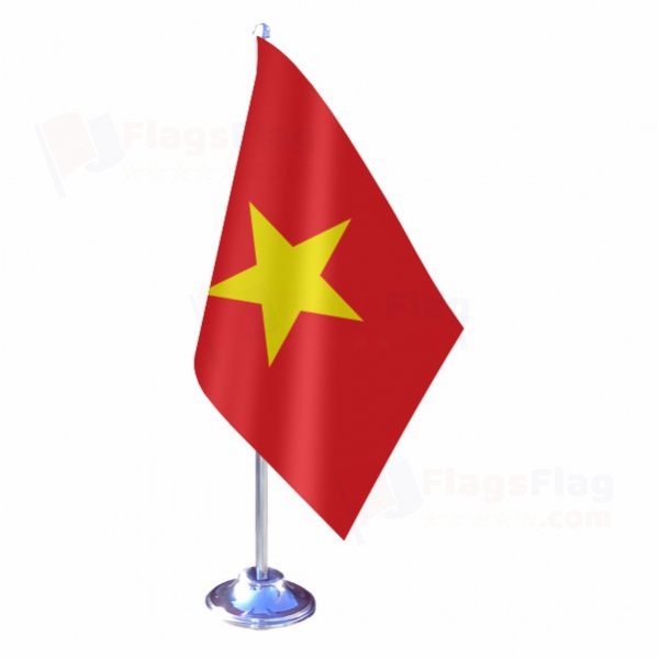 Vietnam Single Table Flag