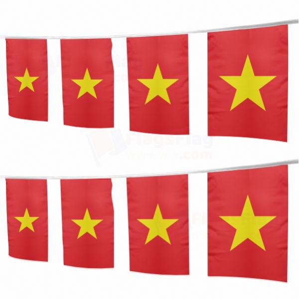 Vietnam Square String Flags